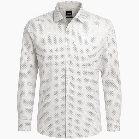 Boss Other - BOSS Slim Fit Stretch Dress Shirt | White Micro-Dot Print | Size 17½